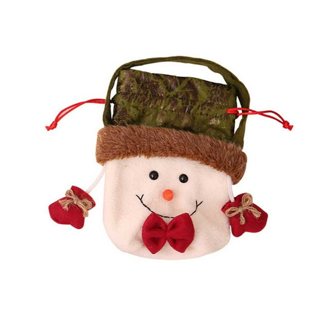 Christmas Santa Claus Reindeer Drawstring Candy Bags Gift Bag Backpack Decor